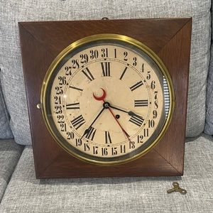 Antique Pendulum Clock with Key